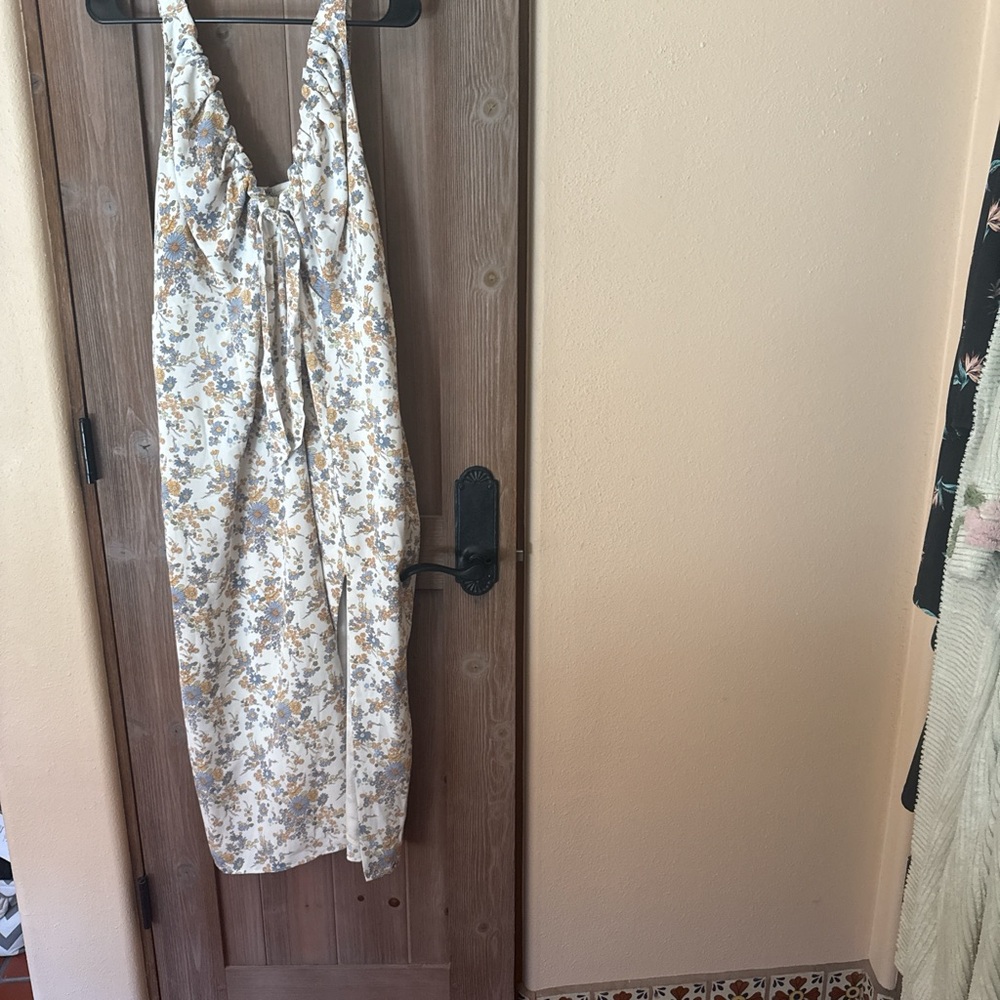 Floral Print Halter Dress